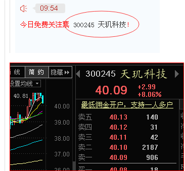 但直播间继续见证涨停,内参小幅回落;但免费票300245天玑科技冲击涨停